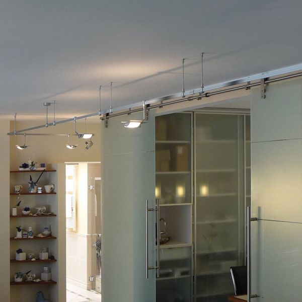 Oligo OLIGO High Flight svetlo Check-In lesklé striebro, Obývacia izba / jedáleň, lakovaný kov, G9, 75W, P: 16 cm, L: 14.5 cm