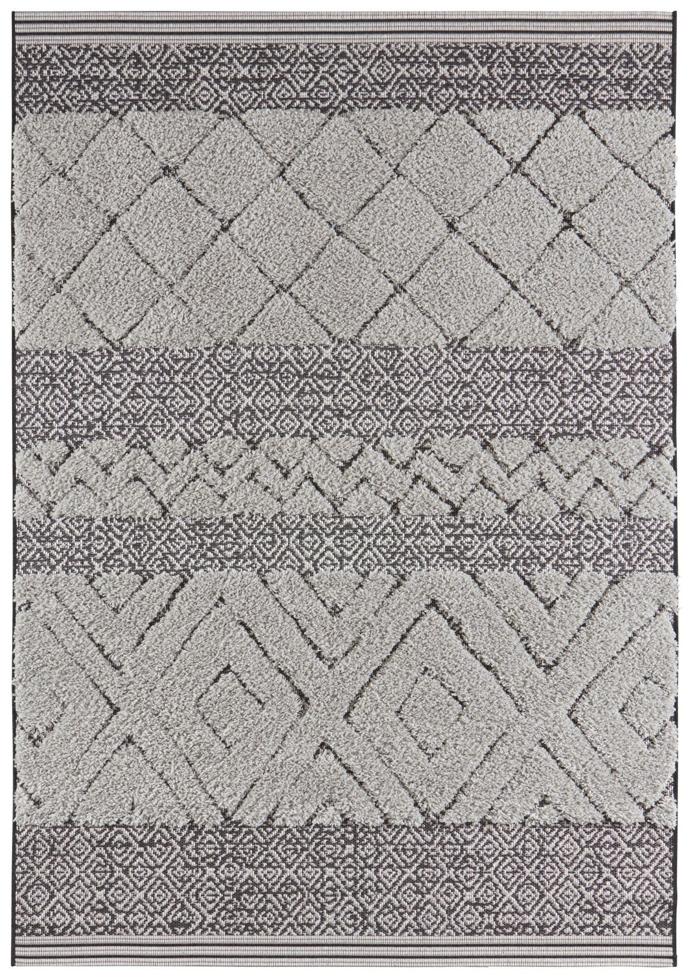 Mint Rugs - Hanse Home koberce Kusový koberec Handira 103904 Black / Grey - 80x200 cm