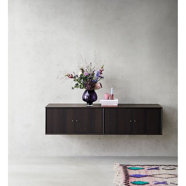 Tmavohnedá nízka komoda v dekore duba 176x42 cm Mistral - Hammel Furniture