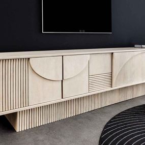 Dizajnový TV stolík Movement 200 cm mango
