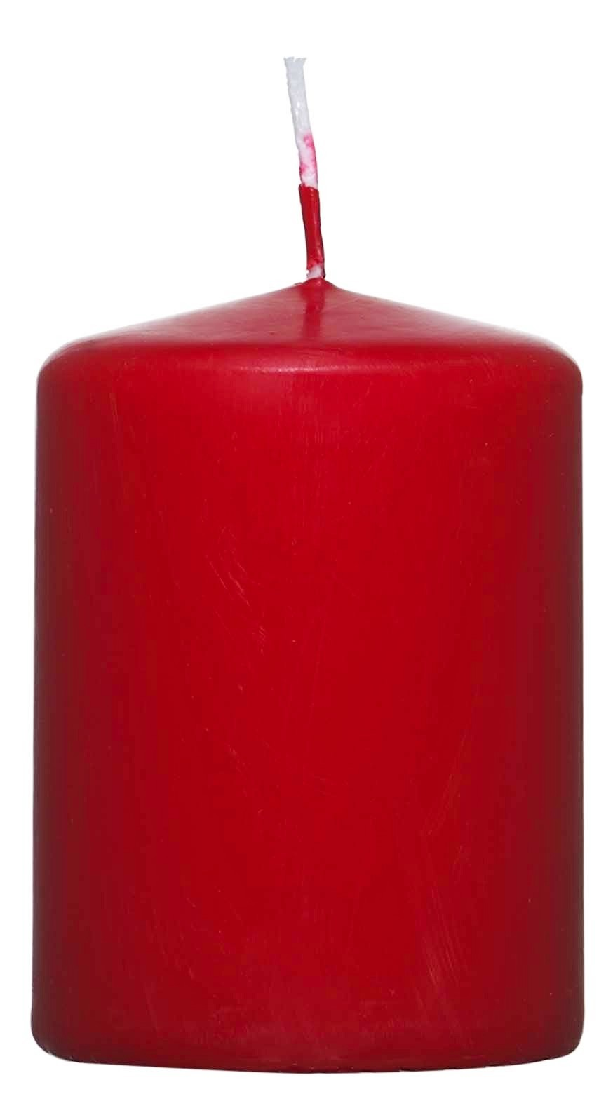 Valcová sviečka červená, 8 cm