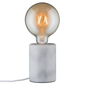 Paulmann Nordin stolná lampa, mramor biely, Obývacia izba / jedáleň, kov, textil, mramor, E27, 20W, K: 13cm