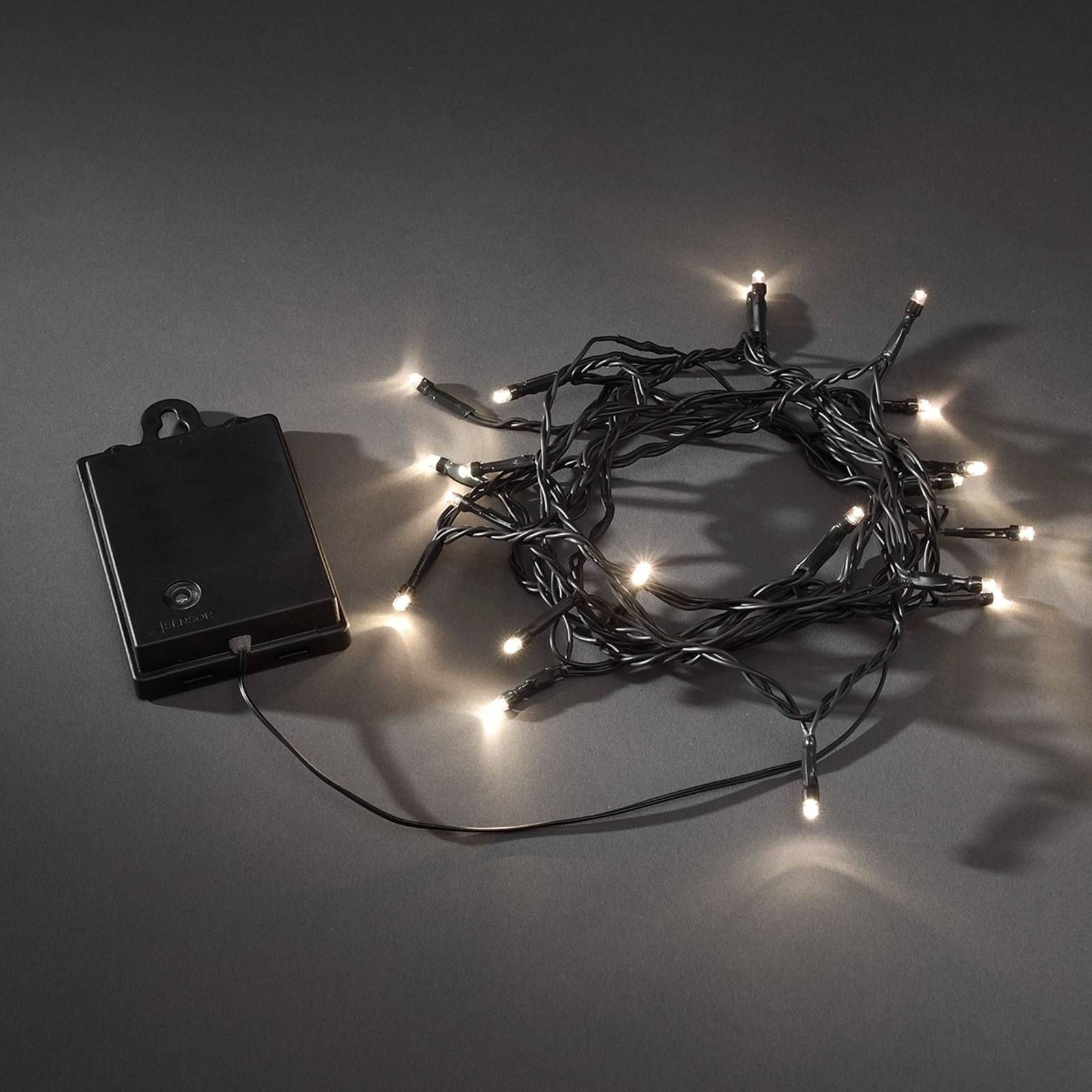 Konstsmide Christmas Svetelná reťaz Ole LED súmrakový snímač 80-pl., plast, P: 840 cm