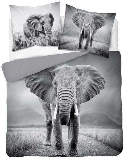 DomTextilu Kvalitné bavlnené obliečky s motívom slona 45737-238009
