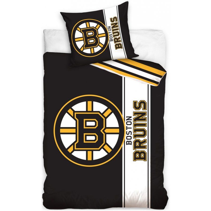TipTrade (CZ) · Hokejové posteľné obliečky NHL Boston Bruins - séria Belt - 100% bavlna Renforcé - 70 x 90 cm + 140 x 200 cm