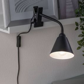 Paulmann Vitis upínacia lampa, čierna, Spálňa, kov, plast, E14, 20W, K: 37cm