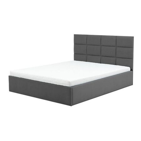 Čalúnená posteľ TORES s penovým  matracom rozmer 180x200 cm Tmavosivá