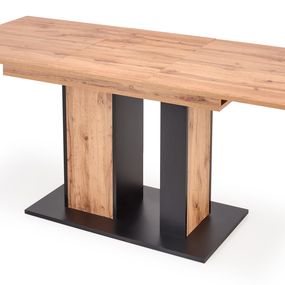 Halmar DOLOMIT stôl s rozkladom, dub wotan - čierna