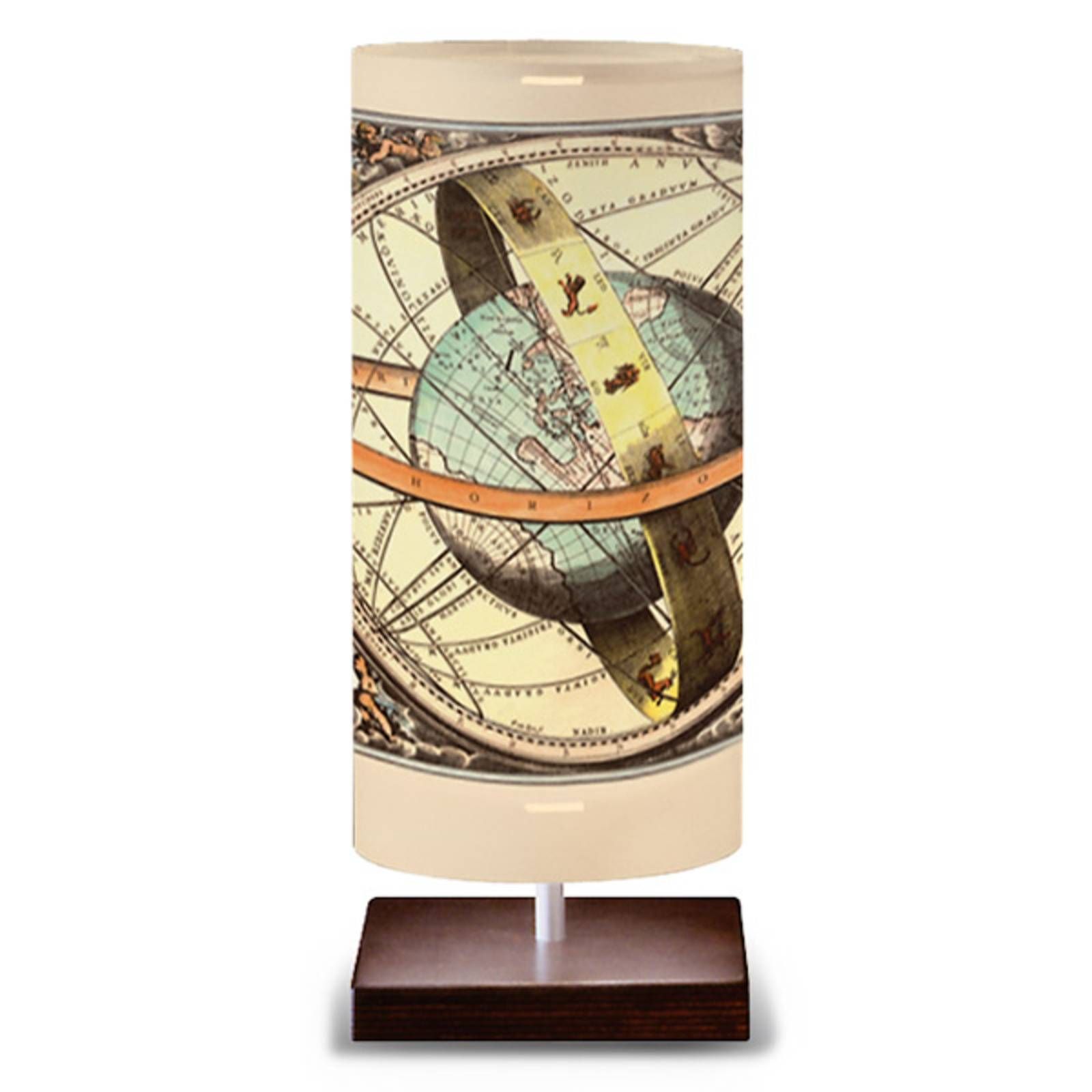 Artempo Italia Globe – stolná lampa v dizajne glóbusu, Chodba, plast, kov, E27, 25W, K: 39cm