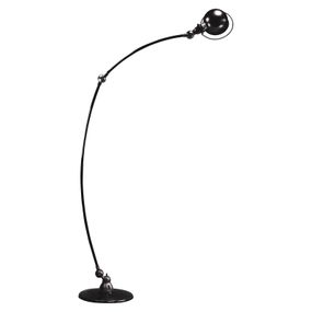 Jieldé Loft C1260 oblúková stojaca lampa, čierna, Obývacia izba / jedáleň, hliník, oceľ, E27, 60W, K: 180cm