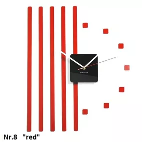 DomTextilu Nalepovacie nástenné hodiny s pruhmi 7836-240963