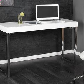 Germany24 - White Desk 120x75x40 cm biela