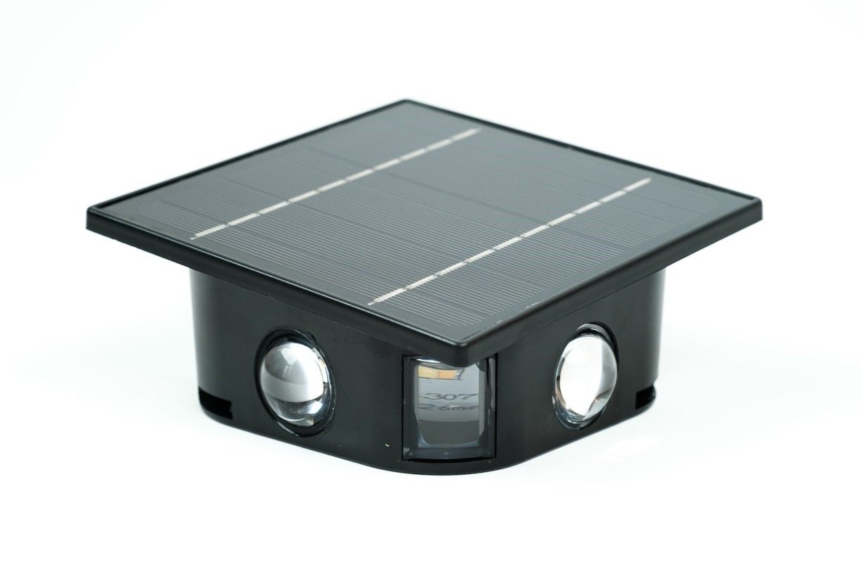 Immax 08487L IMMAX WALL vonkajšie solárne nástenné svietidlo LED 2W/30lm 6000-6500K/3000-3500K, IP54, svetelný senzor, čierna