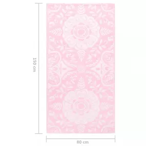 Vonkajší koberec ružová PP Dekorhome 80x150 cm