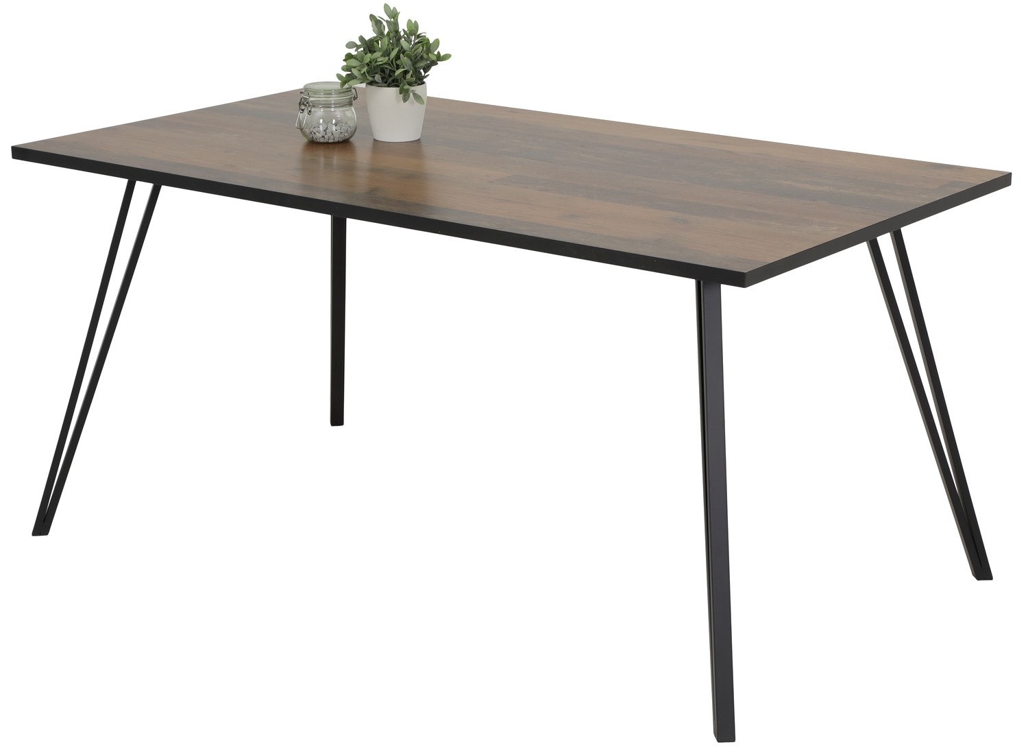 Jedálenský stôl Oksana 160x90 cm, vintage optika dreva