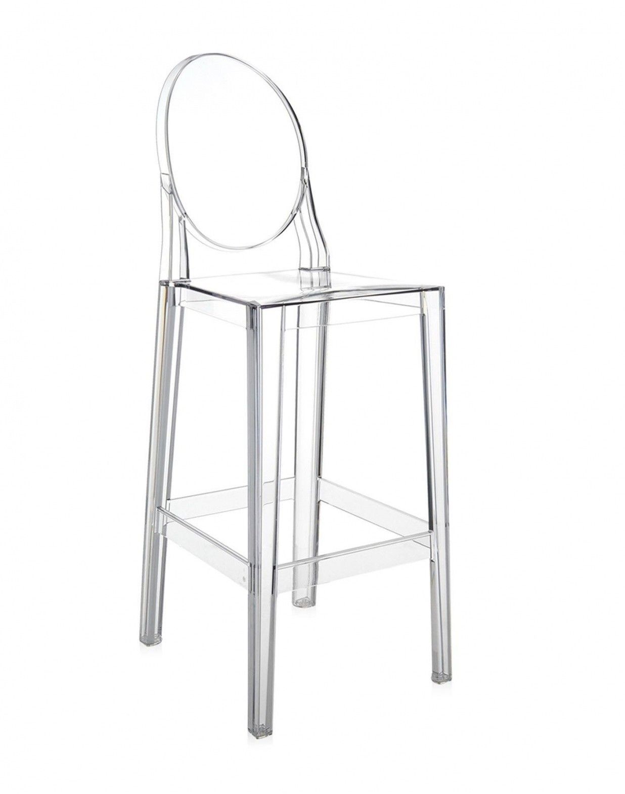 Kartell - Barová stolička One More vysoká, transparentná