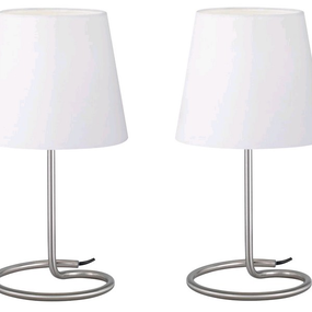 Stolná lampička - set 2 ks Twin, biela