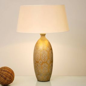 Holländer Stolová lampa Vaso Barocco, výška 65 cm, Obývacia izba / jedáleň, keramika, E27, 60W, K: 65cm