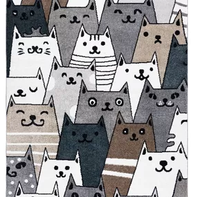 Dywany Łuszczów Detský kusový koberec Fun Gatti Cats multi - 140x190 cm