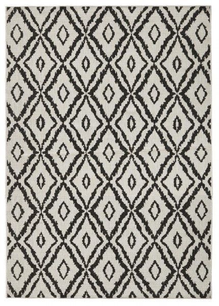 NORTHRUGS - Hanse Home koberce Kusový koberec Twin-Wendeteppiche 103134 schwarz creme - 80x150 cm