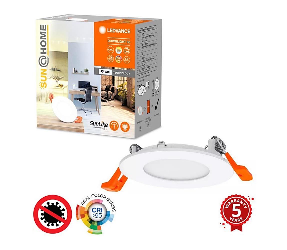 Ledvance-LED Stmievateľné podhľadové svietidlo SUN@HOME LED/4,5W/230V CRI 95 Wi-Fi