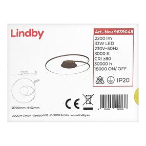 Lindby - LED Stropné svietidlo JOLINE LED/33W/230V