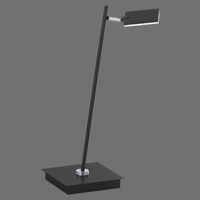 PURE Mira stolová LED lampa, stmievateľná, čierna, Obývacia izba / jedáleň, železo, plast, 6.1W, P: 37 cm, L: 24 cm, K: 55cm