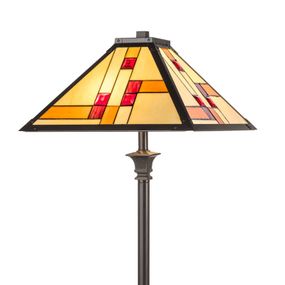 Artistar Stojaca lampa KT1836-50+P1837 v štýle Tiffany, Obývacia izba / jedáleň, kov, sklo, E27, 60W, L: 50 cm, K: 156cm