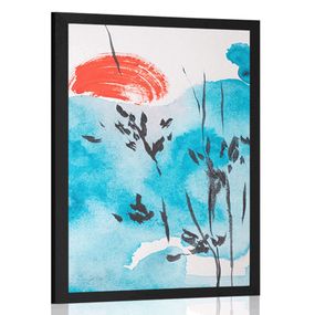 Plagát maľba japonskej oblohy - 20x30 black