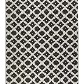 Kusový koberec Northrugs Twin 103124 Black Cream 80x150 cm
