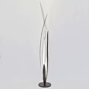 Holländer Palustre – čierno-hnedá-strieborná stojaca lampa, Obývacia izba / jedáleň, železo, GU10, 50W, L: 41 cm, K: 165cm