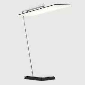 OMLED One d2 – stolová lampa s OLED čierna, Obývacia izba / jedáleň, sklo, hliník, nehrdzavejúca oceľ, 12W, Energialuokka: G, P: 15.6 cm, K: 50.7cm