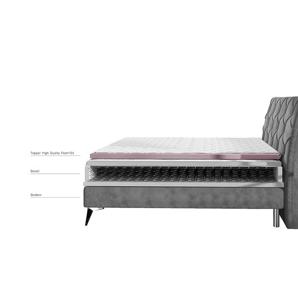 Čalúnená manželská posteľ s úložným priestorom Amika 160 - ružová (Kronos 29)
