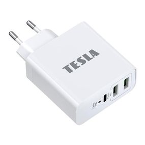 TESLA Electronics - Nabíjací adaptér USB-C 3v1 65W biela