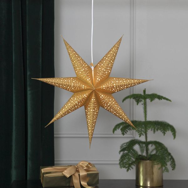 STAR TRADING Hviezda Blinka papier bez osvetlenia Ø 60 cm zlatá, papier