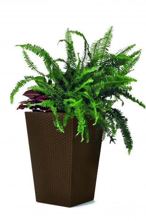 Rojaplast Rattan planter S - hnedý