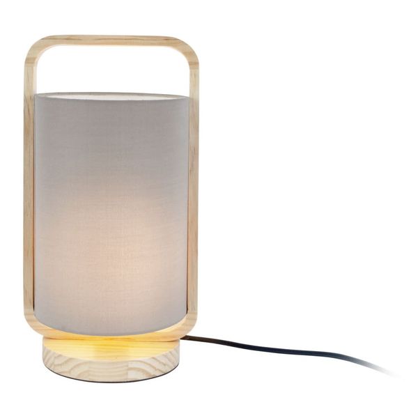 Sivá stolová lampa Leitmotiv Snap, výška 21,5 cm