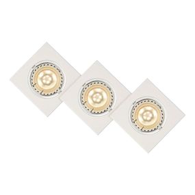 Lucide 11002/15/31 - SADA 3x LED podhľadové svietidlo FOCUS 3xGU10/5W/230V biele