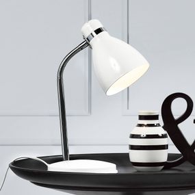 Nordlux Moderná stolová lampa CYCLONE biela, Obývacia izba / jedáleň, kov, E14, 15W, L: 10.5 cm, K: 33cm