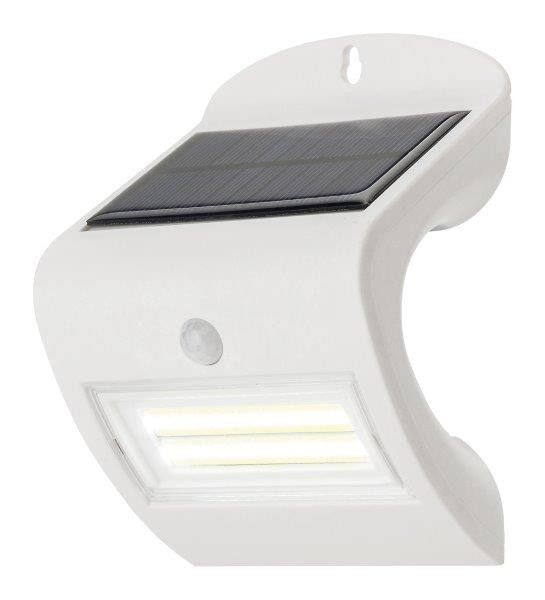 Rabalux 7970 LED vonkajšie solárne nástenné svietidlo s pohybovým čidlom Opava 1x2W | 115l | 4000K | IP44 - biela