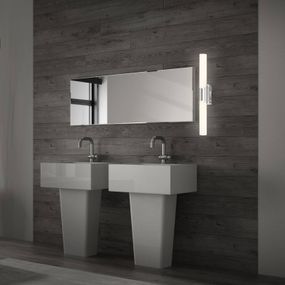 Briloner Kúpeľňové a zrkadlové svetlo Klak Brilo chróm 47cm, Kúpeľňa, kov, plast, 11W, L: 6.5 cm, K: 32cm