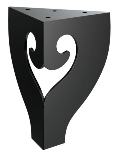 RMP Nábytková nožička Hekate 15 cm čierna NOHA011/15