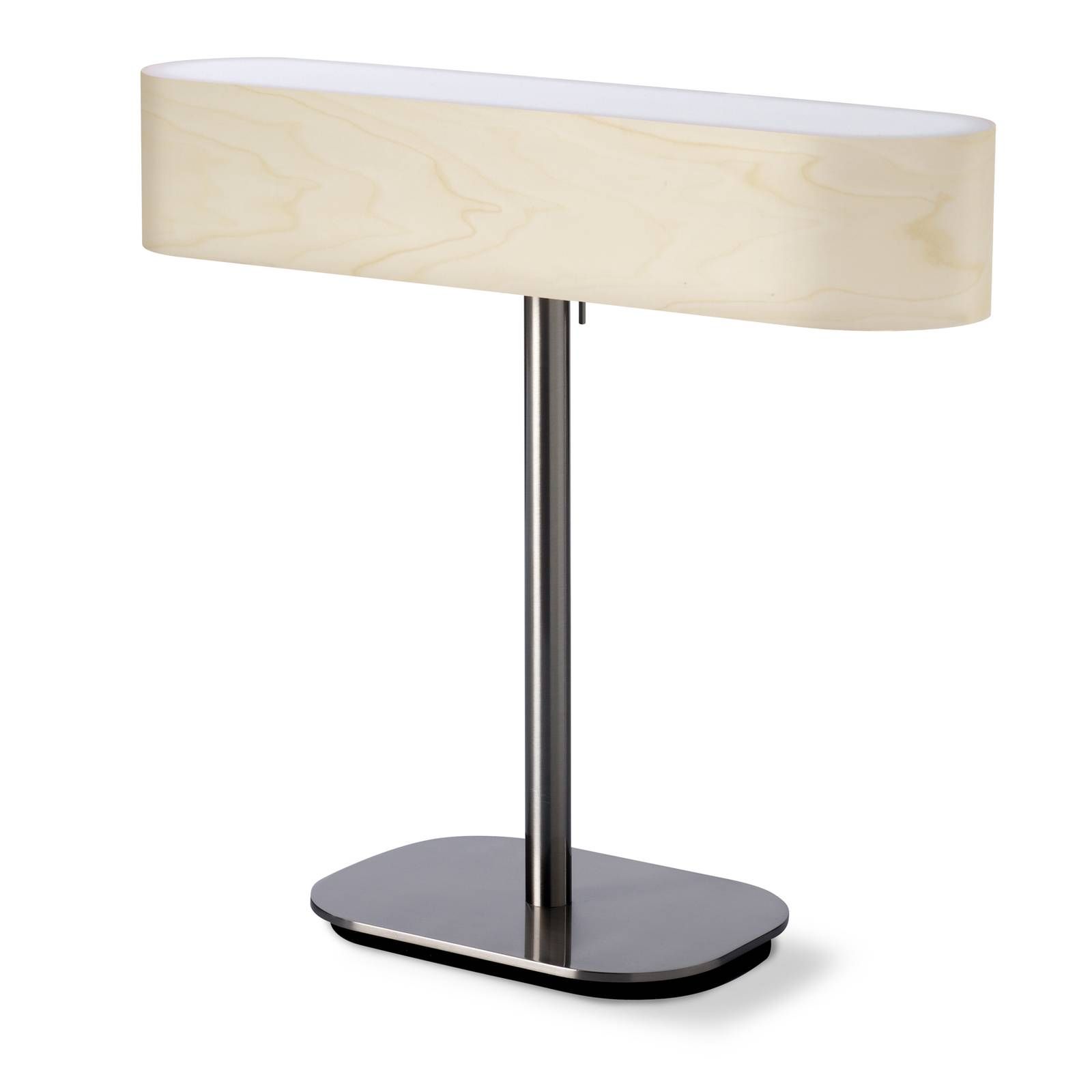 LZF LamPS I-Club stolová LED lampa, stmievač slonovinová, Obývacia izba / jedáleň, drevená dyha, akryl, kov, 18W, P: 40 cm, L: 14 cm, K: 36.5cm