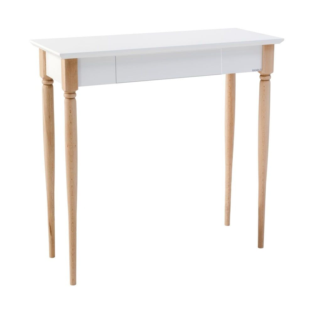 Biely pracovný stôl Ragaba Mamo, šírka 65 cm