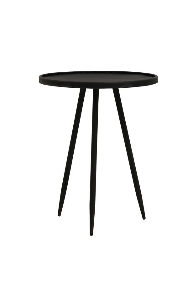 Kovový stolík ENVIRA zinc, Ø40xV51,5 cm