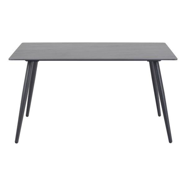Čierny stôl s keramickou doskou Actona Wicklow, 80 x 140 cm
