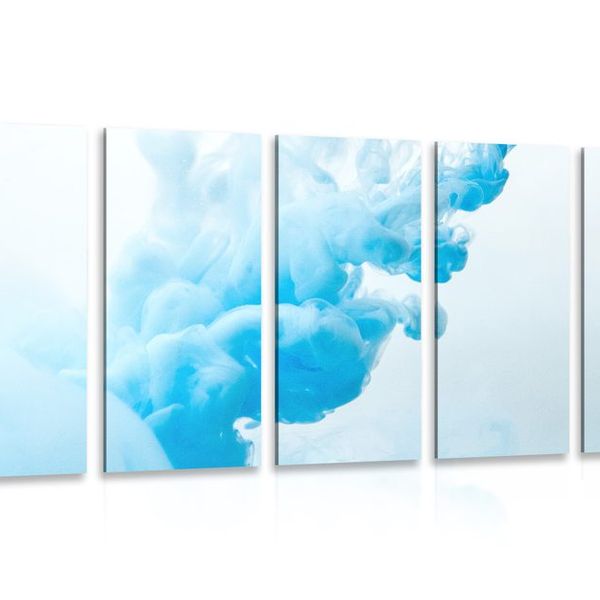 5-dielny obraz modrý atrament - 100x50