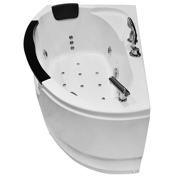 M-SPA - Kúpeľňová vaňa ľavá s hydromasážou 0024 pre 1 osobu 169 x 90 x 56 cm
