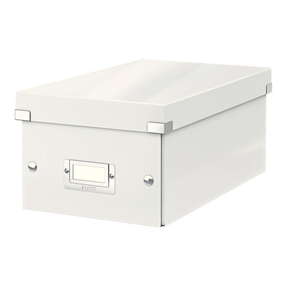 Biely kartónový úložný box s vekom 21x35x15 cm Click&Store – Leitz