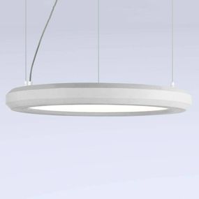 Marchetti Závesné LED svietidlo Materica vnútri Ø 60cm biele, Obývacia izba / jedáleň, betón, 27W, K: 6.5cm